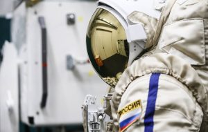 Un scaphandre Orlan-MKT au TsPK en novembre 2017.