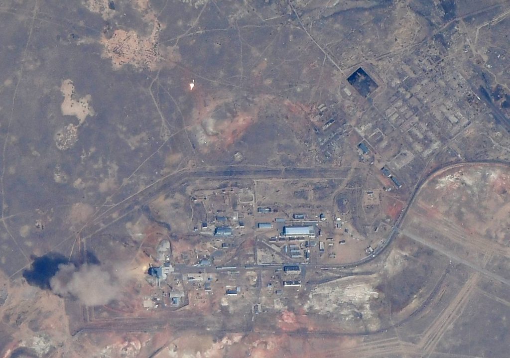 Le pas de lancement 31 de Baïkonour vu de l'ISS.