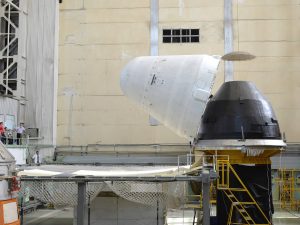 A Samara, au RKTs Progress, l'un des dismositifs expérimentaux pour tester la séparation des éléments impliqués lors de la libération en orbite du module NEM.