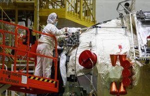 Le module Naouka en avril 2021 à Baïkonour