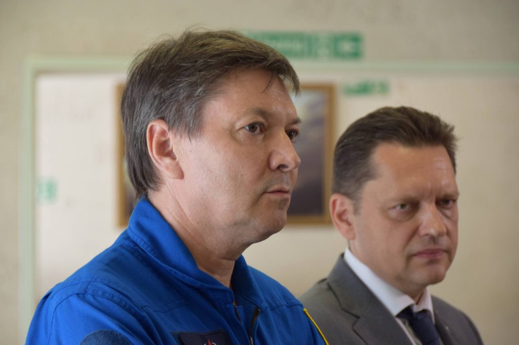 De droite à gauche, le DG et le vice-DG du TsPK, respectivement Maxime Kharlamov et Oleg Kononenko.