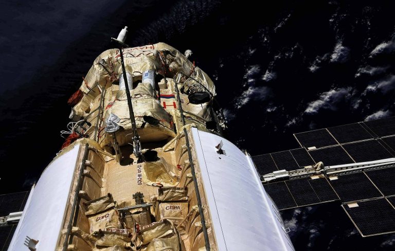 Le module Naouka arrimé à l'ISS le 29 juillet 2021.