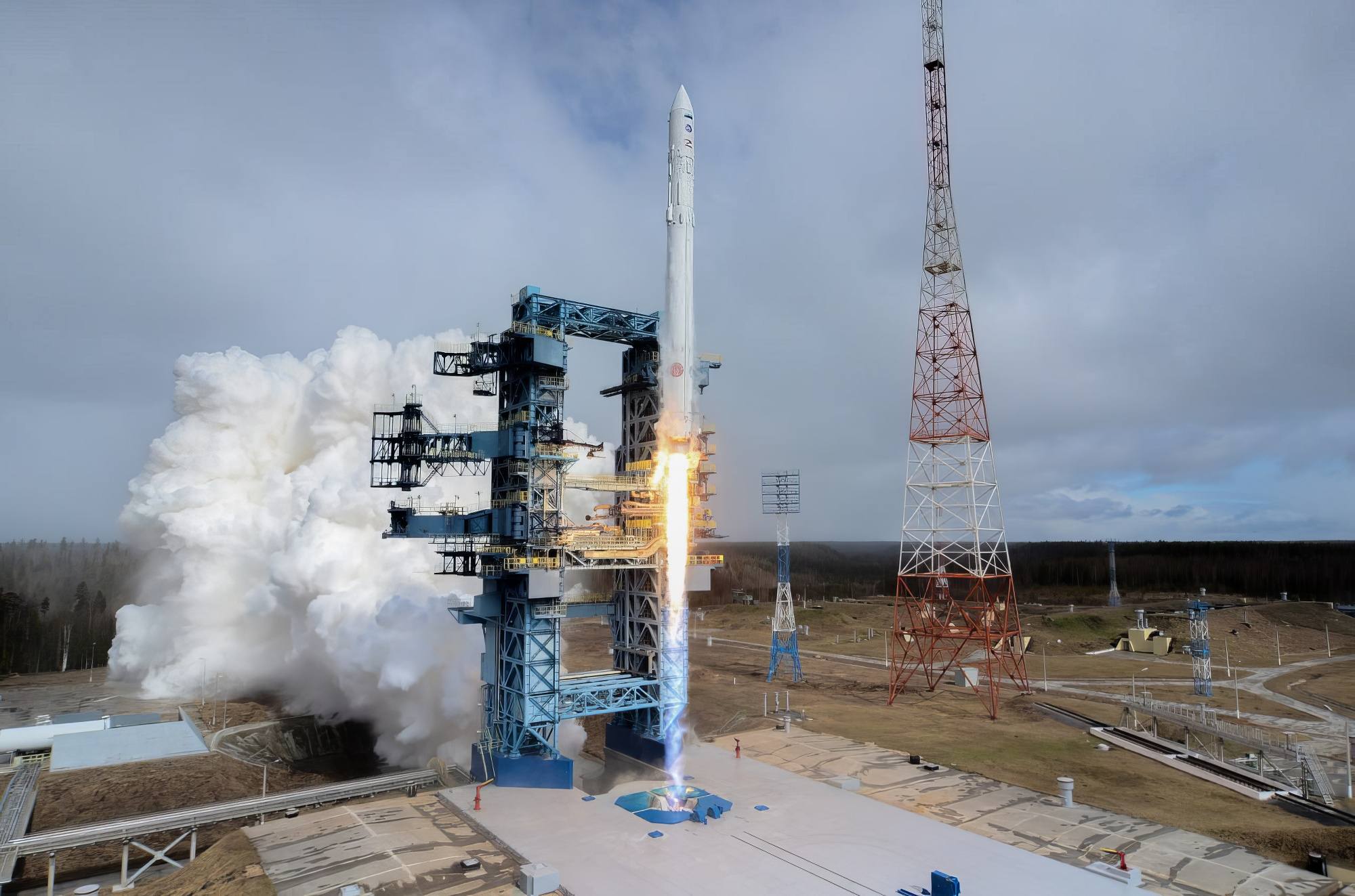 Début de l'ascension du lanceur.