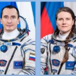 Pyotr Doubrov et Anna Kikina de l'équipage principal.