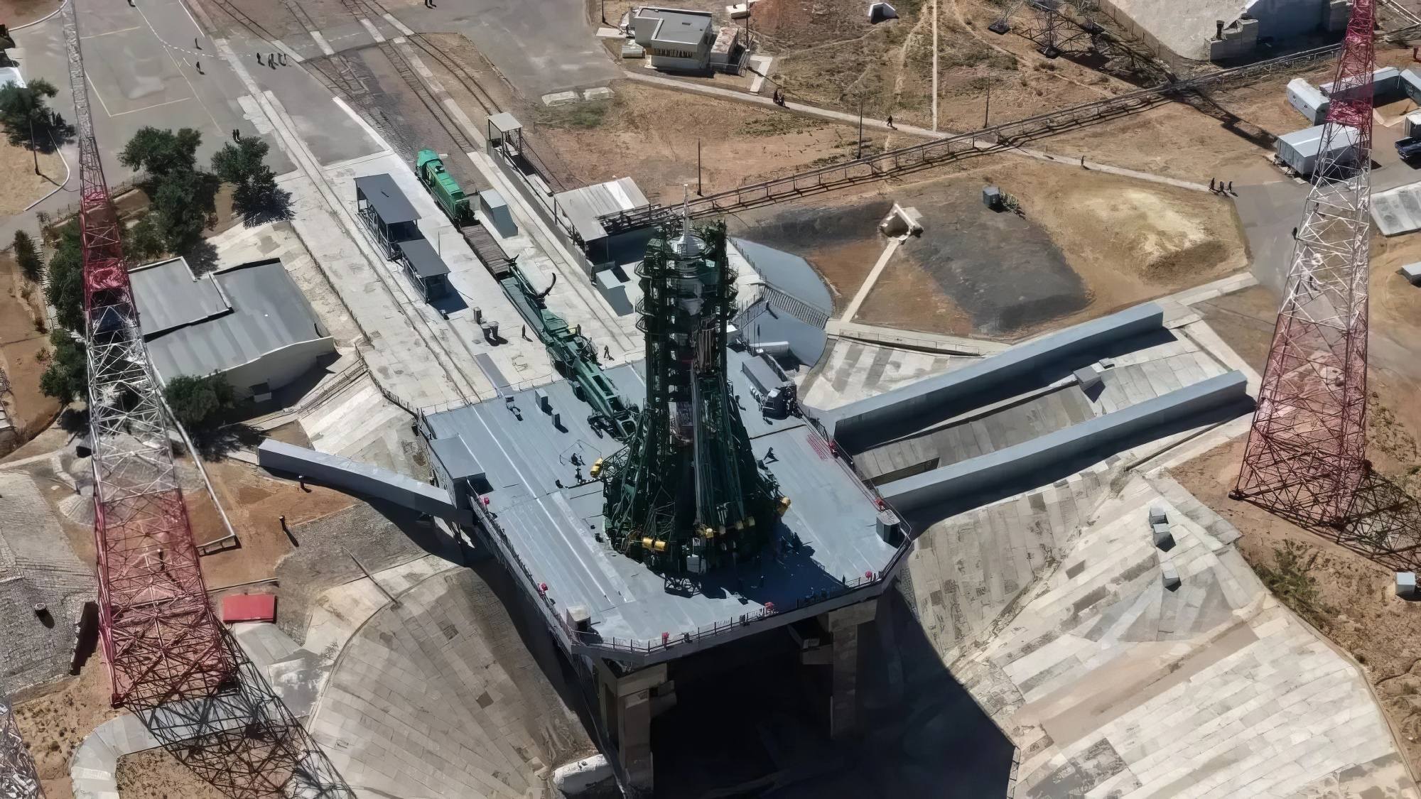 Le pas de tir 31 vu de drone.