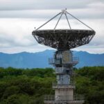 L'une des antennes de la station de Sakhaline.