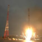 Le lanceur Soyouz 2.1b décolle de Plesetsk.