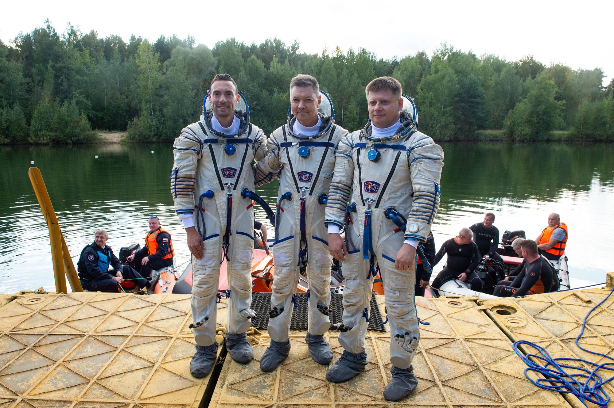 Marcos Berrios, Oleg Kononenko et Alexandre Grabyonkine.