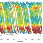 La carte de répartition de la concentration d'ozone dans l'atmosphère terrestre.