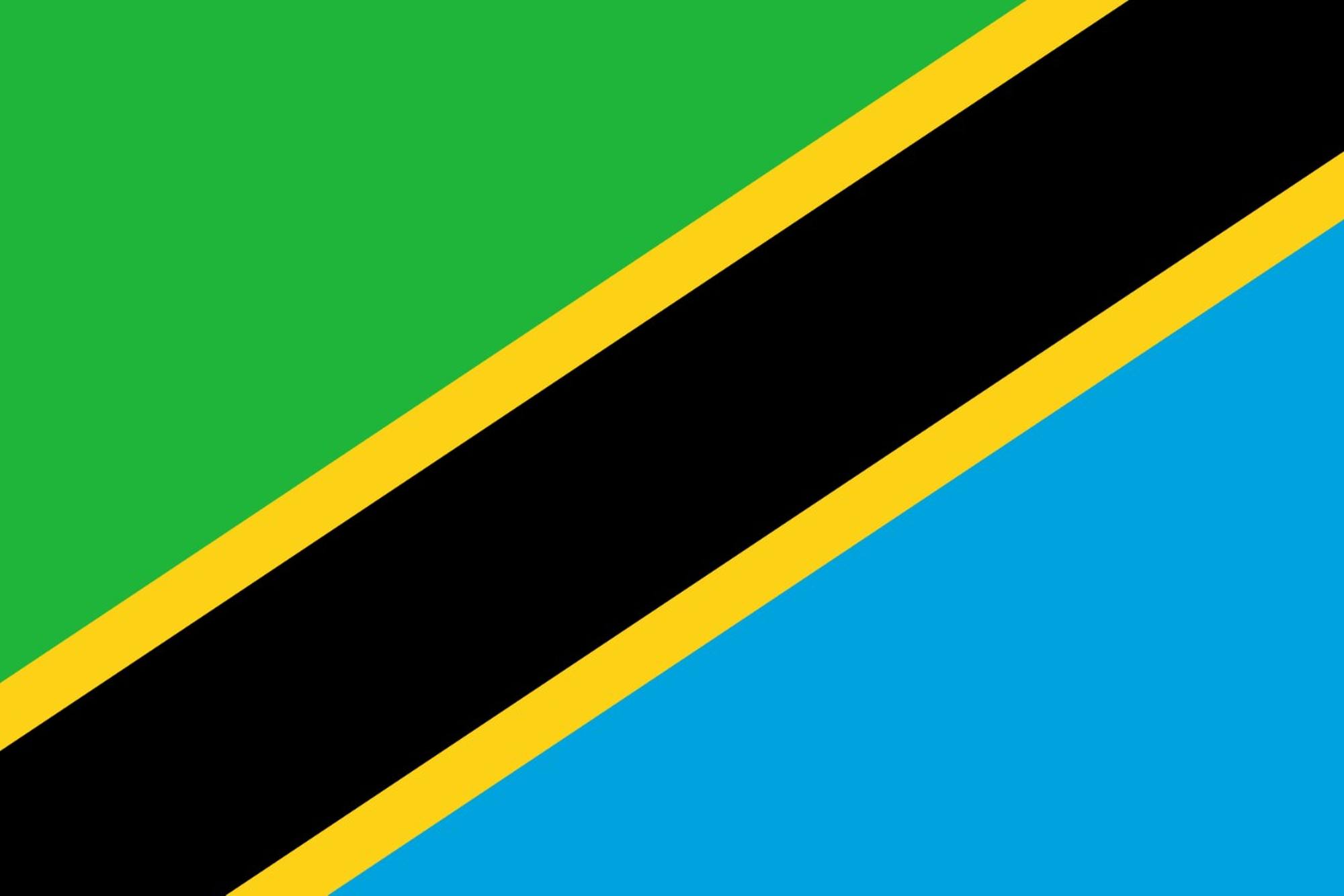 Le drapeau de la Tanzanie.